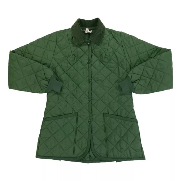 Lavenham Quilted Equestrian Jacket Womens US Size 10 Green - Picture 1 of 9